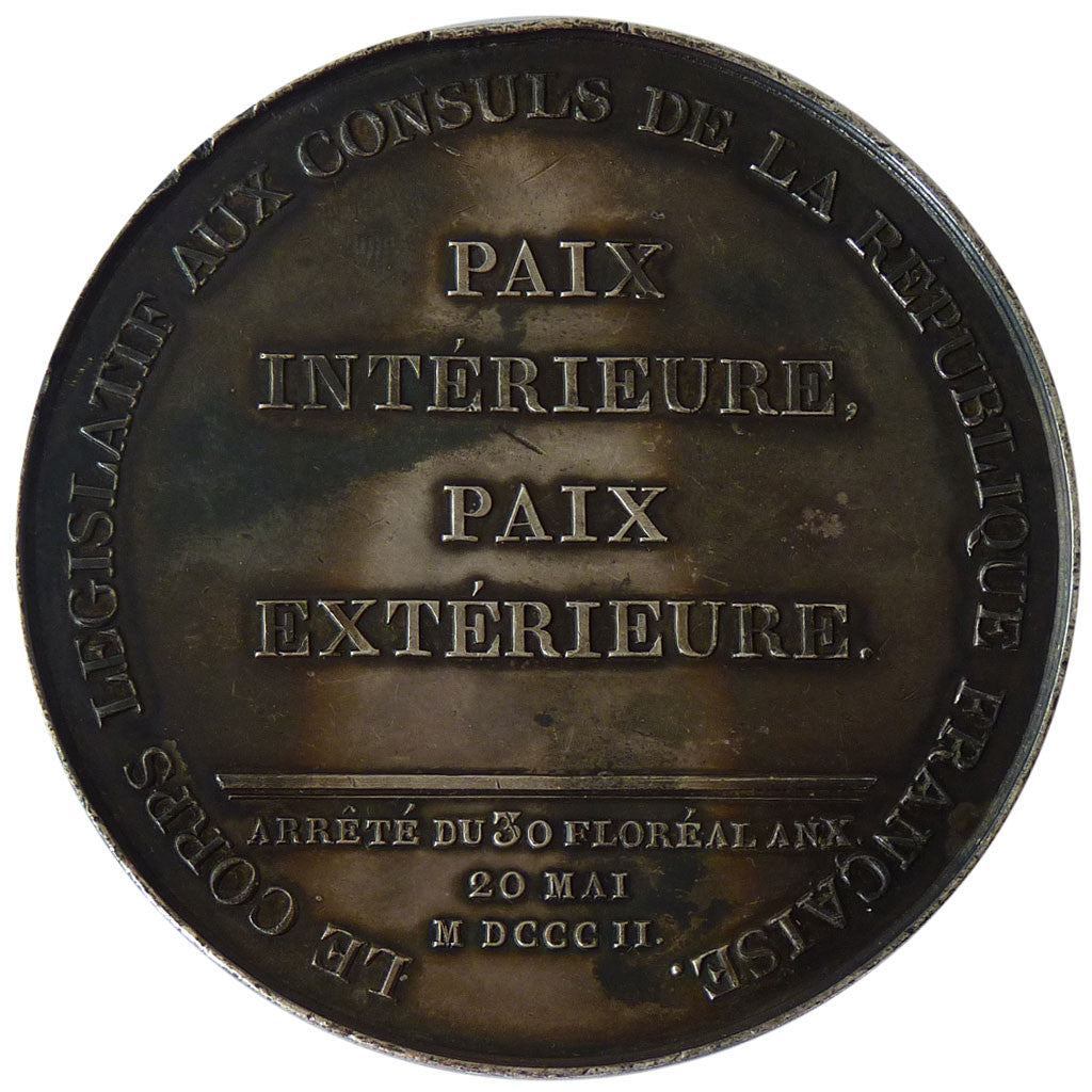 FRANCE, History, French Consulate, Medal, 1802, AU(55-58), Silver, 67, 89.35