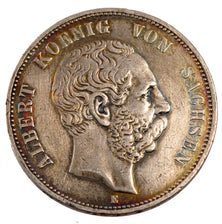 Monnaie, Etats allemands, SAXONY-ALBERTINE, Albert, 5 Mark, 1894, Muldenhütten