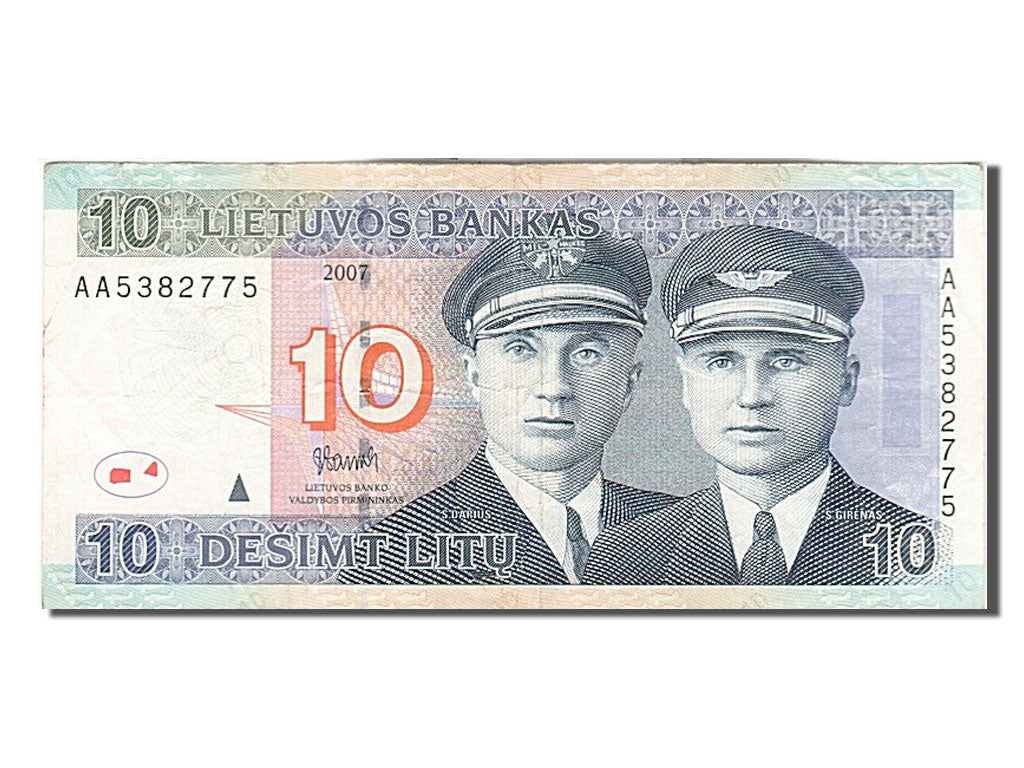 Lituanie, 10 Litu, type S. Darius et S. Girenas