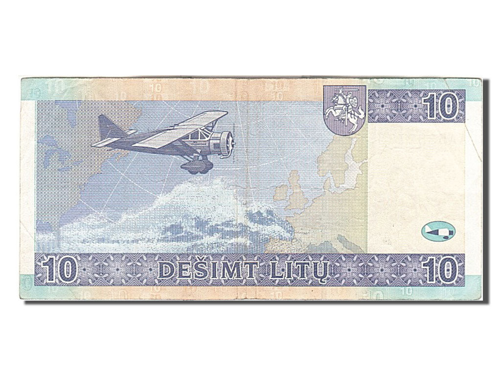 Lituanie, 10 Litu, type S. Darius et S. Girenas