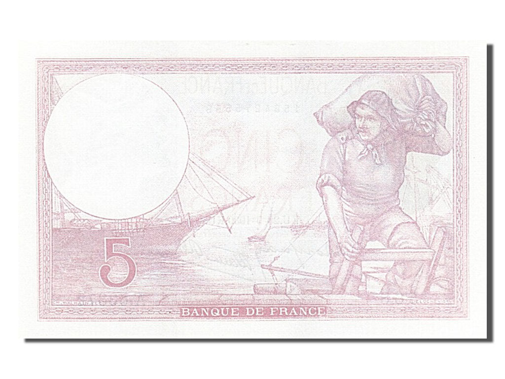 Billete, Francia, 5 Francs, 5 F 1917-1940 ''Violet'', 1939, 1939-09-28, UNC