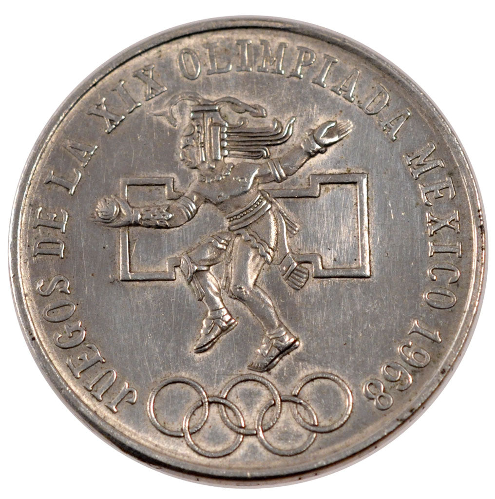 MEXICO, 25 Pesos, 1968, Mexico, KM #479.1, AU(55-58), Silver, 38, 22.36