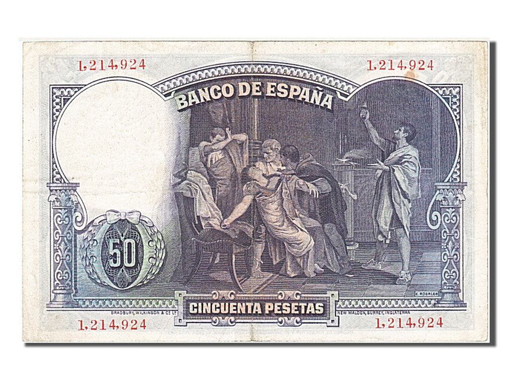 Banknote, Spain, 50 Pesetas, 1931, 1931-04-25, AU(50-53)
