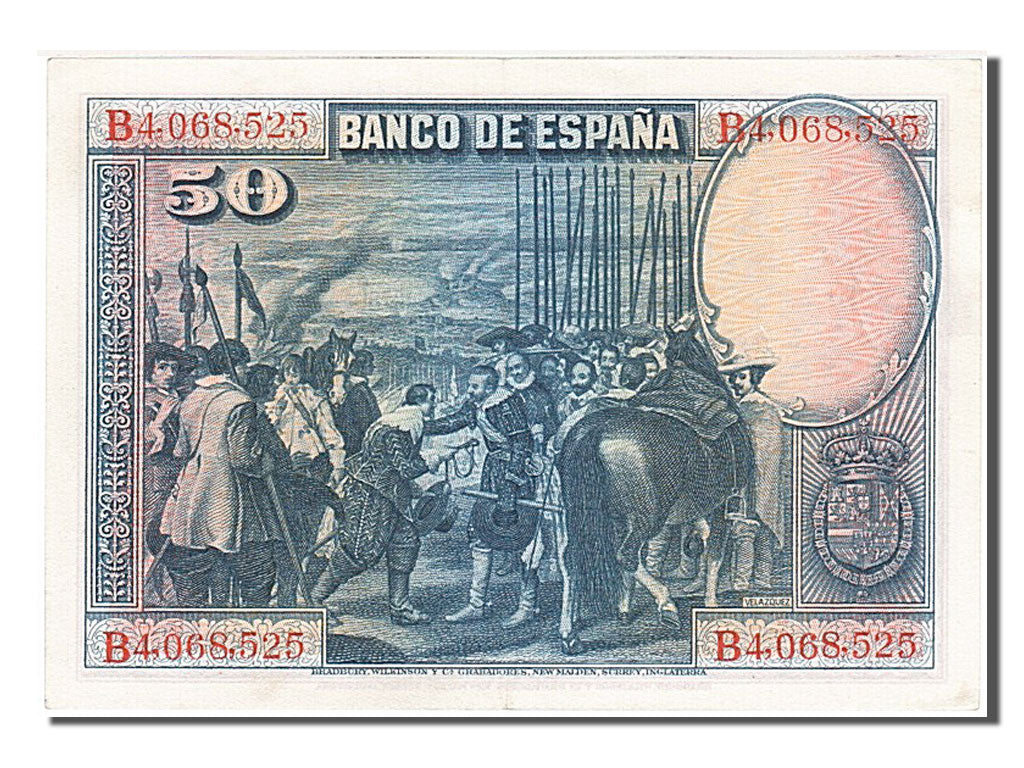 Spain, 50 Pesetas, 1928, KM #75b, 1928-08-15, UNC(63), B4068525