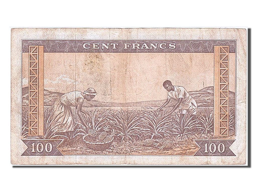 Guinea, 100 Francs, 1960, KM #13a, 1960-03-01, EF(40-45), DC 348245