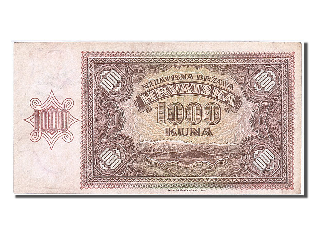 Croatie, 1000 Kuna, type 1941
