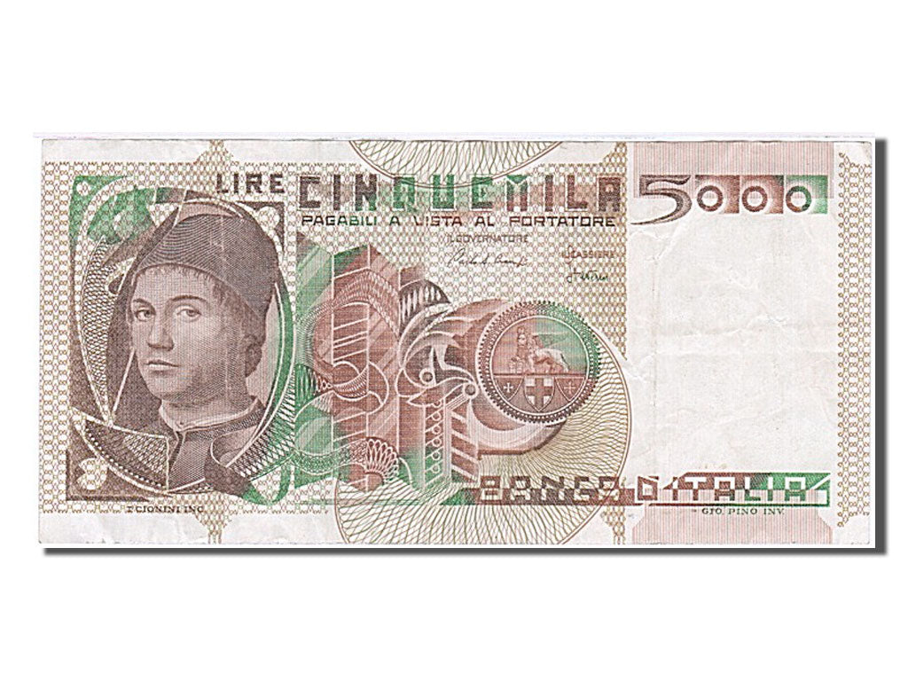 Italy, 5000 Lire, 1982, KM #105b, 1982-11-03, EF(40-45), FA 632092 O