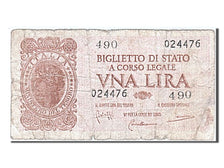 Italie, 1 Lira, type 1944