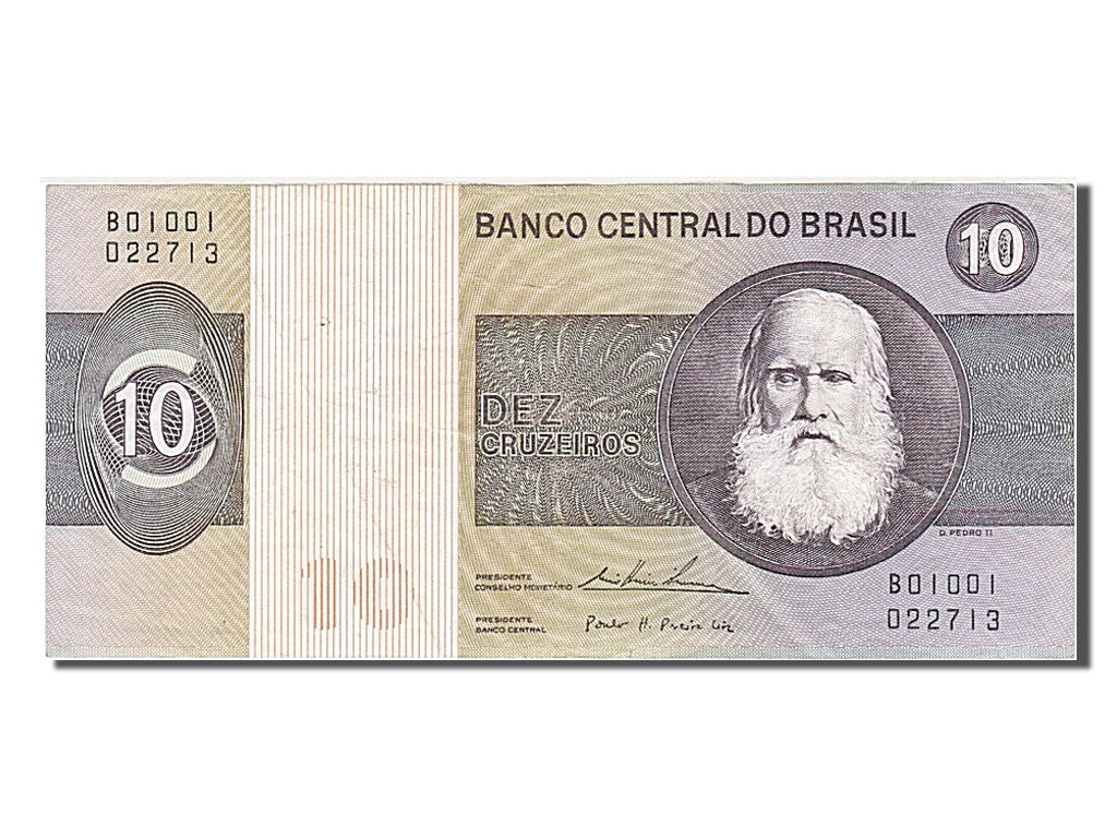 Banknote, Brazil, 10 Cruzeiros, 1974, EF(40-45)
