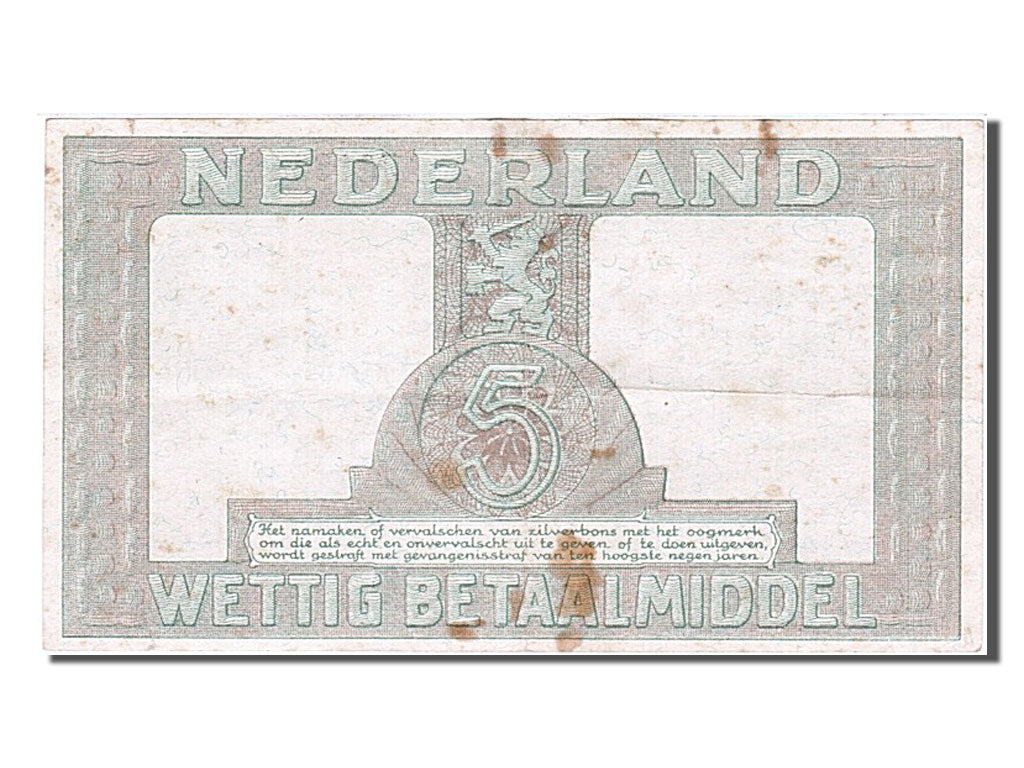 Netherlands, 5 Gulden, 1944, KM #63, 1944-10-16, EF(40-45), AR 183490