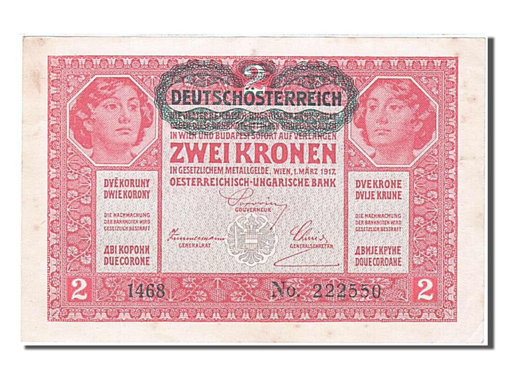 Banknote, Austria, 2 Kronen, 1917, 1917-03-01, AU(55-58)