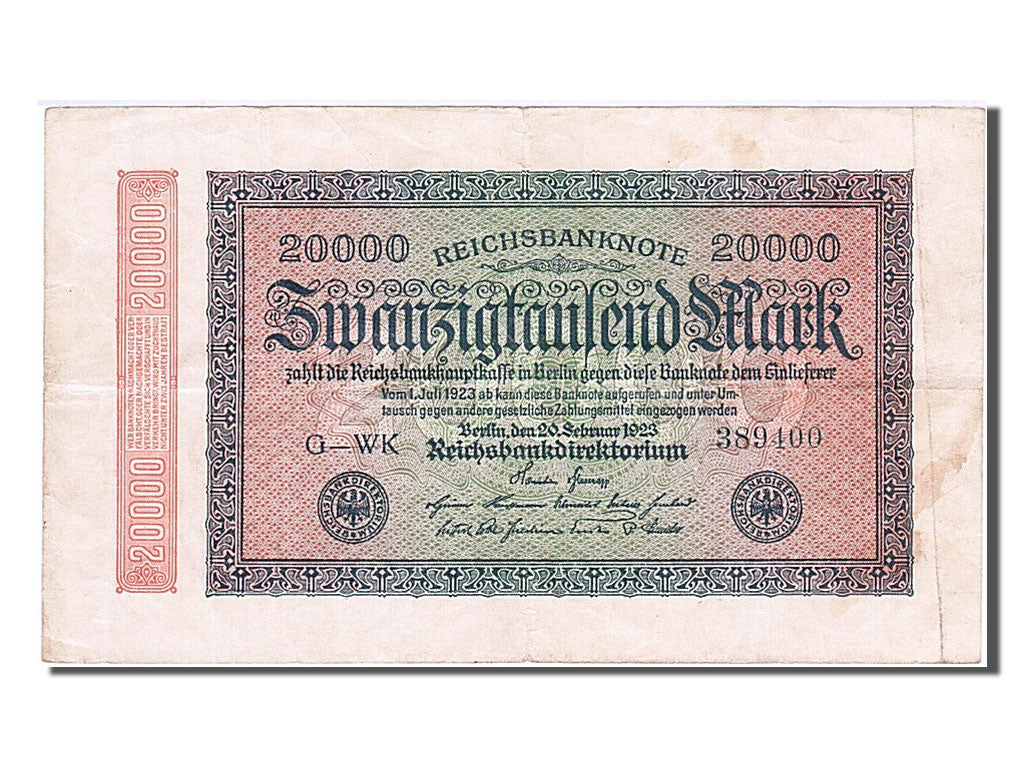 Banknote, Germany, 20,000 Mark, 1923, 1923-02-20, EF(40-45)