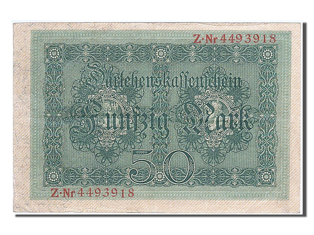 Banknot, Niemcy, 50 Mark, 1914, 1914-08-05, EF(40-45)