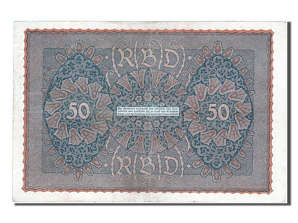 Banknote, Germany, 50 Mark, 1919, 1919-06-24, AU(55-58)