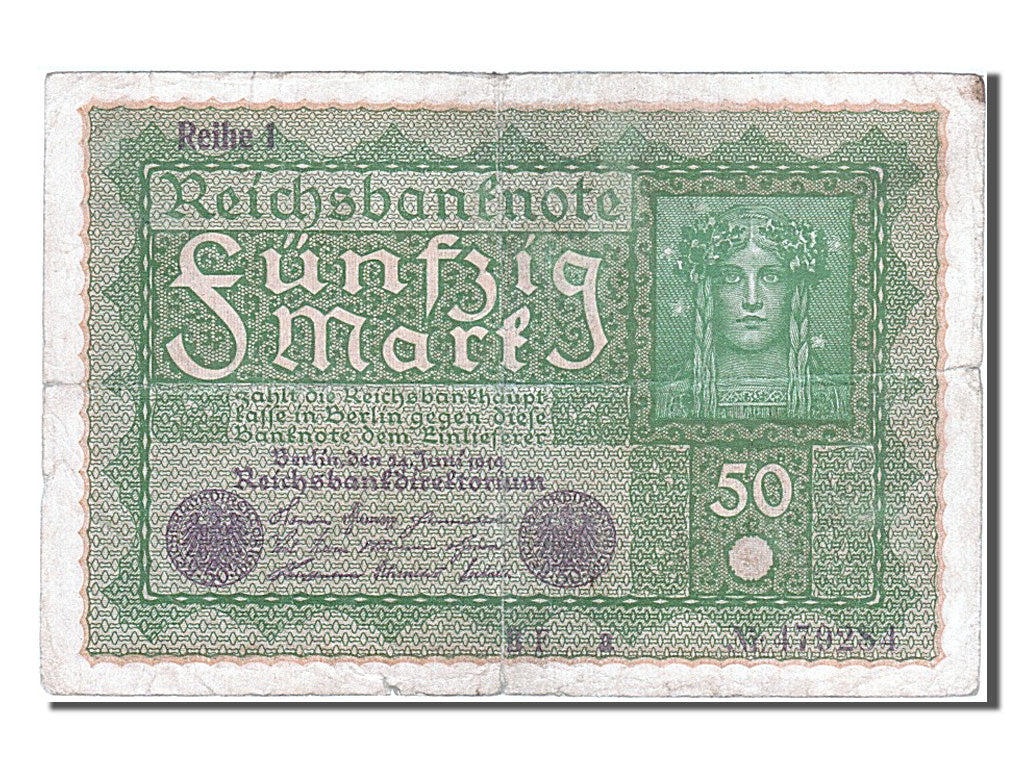 Geldschein, Deutschland, 50 Mark, 1919, 1919-06-24, S+
