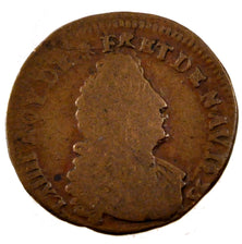 FRANCE, Liard de France au buste âgé, troisième type, Liard, 1695, Amiens, KM #2