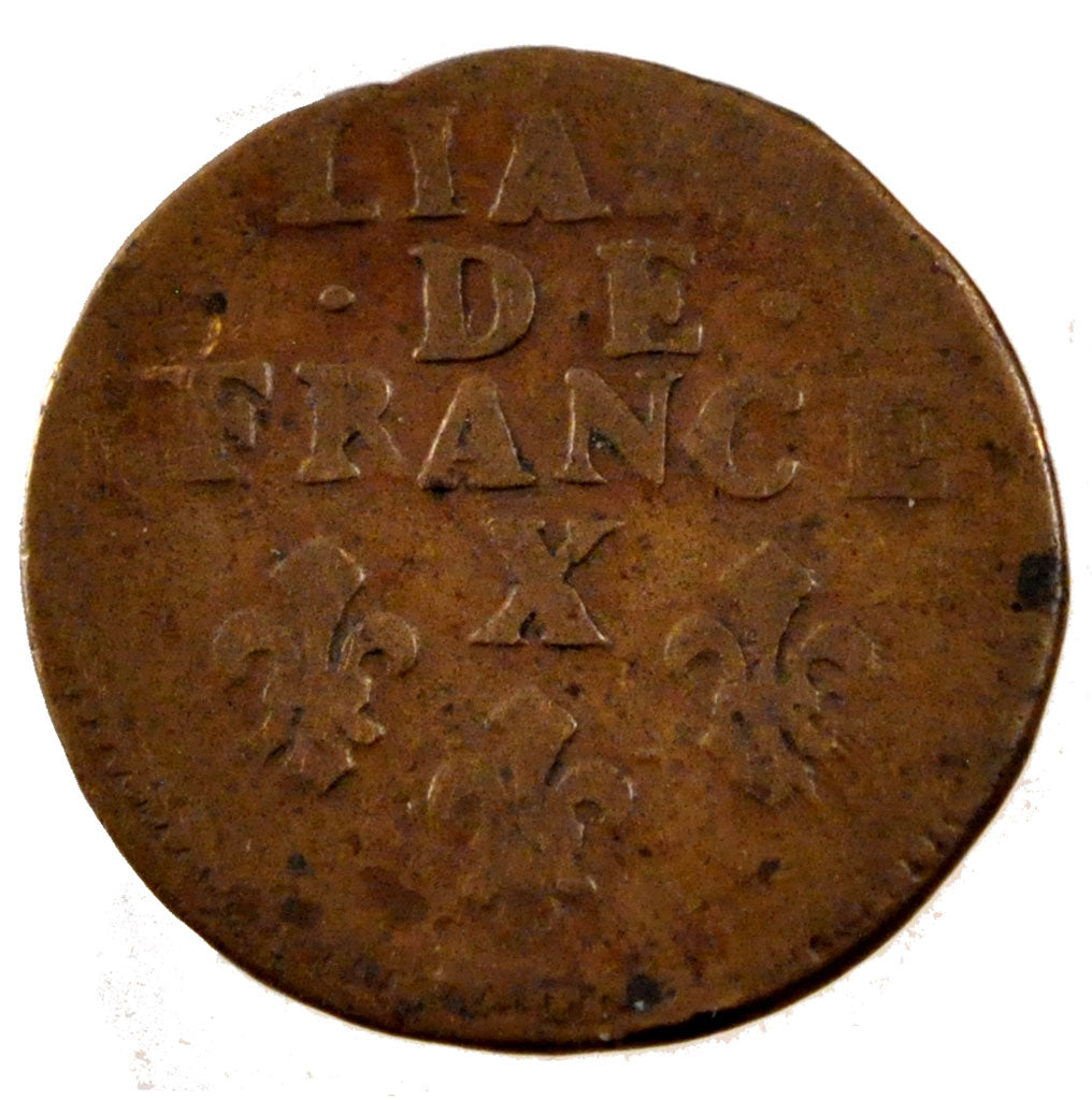FRANCE, Liard de France au buste âgé, troisième type, Liard, 1695, Amiens, KM #2