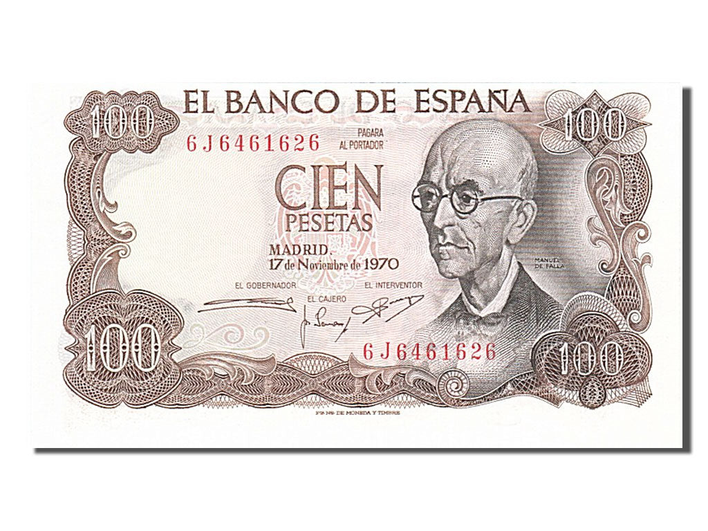 Billete, 100 Pesetas, 1970, España, 1970-11-17, UNC