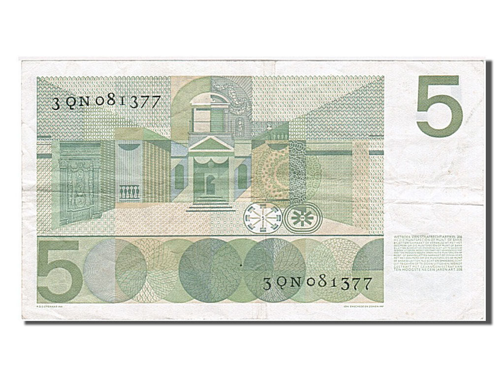 Banknote, Netherlands, 5 Gulden, 1966, 1966-04-26, EF(40-45)
