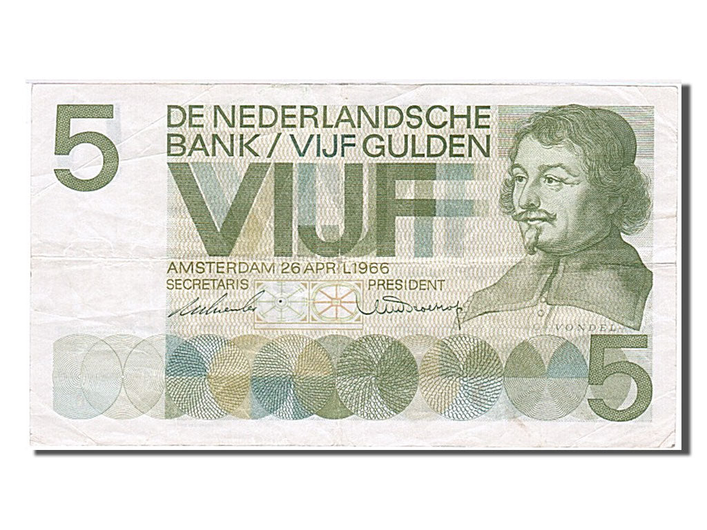 Banknote, Netherlands, 5 Gulden, 1966, 1966-04-26, EF(40-45)