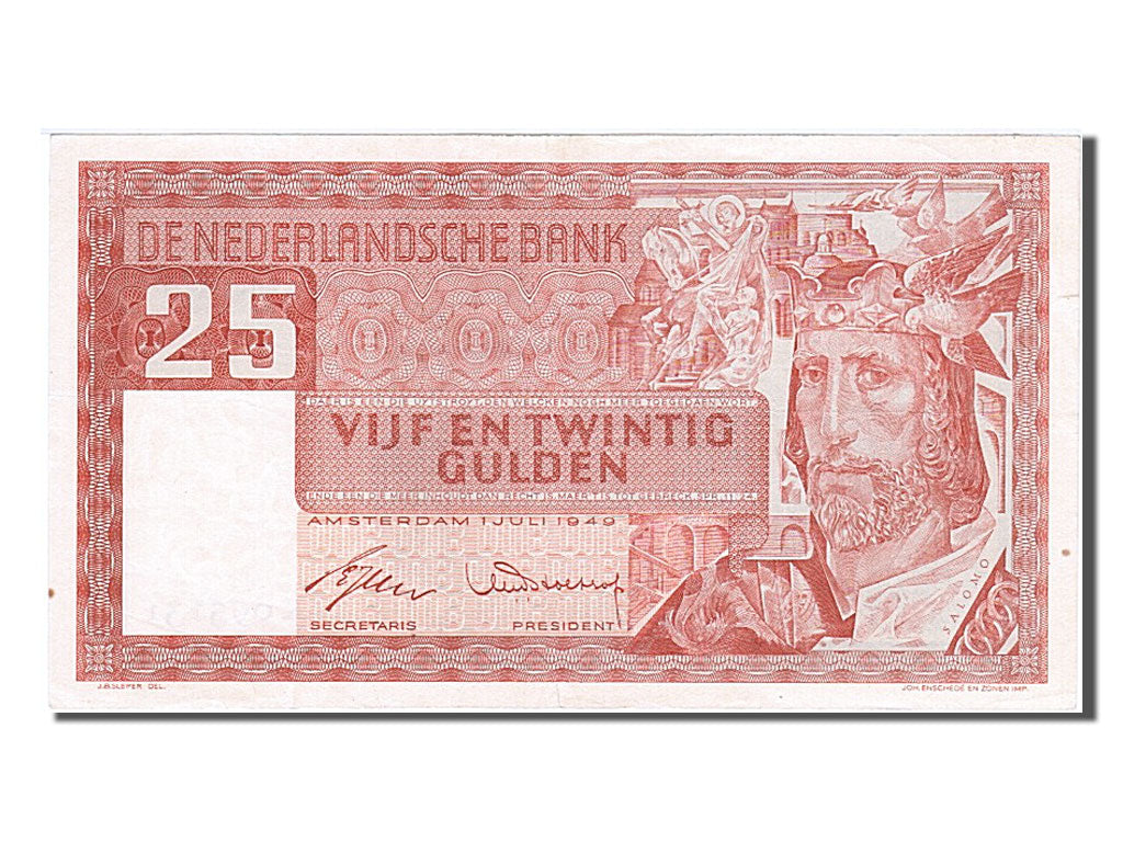 Netherlands, 25 Gulden, 1949, KM #84, 1949-07-01, UNC(60-62), 2 AK 095131