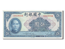 China, 5 Yüan, 1940, KM #84, UNC(65-70), D 337655 A