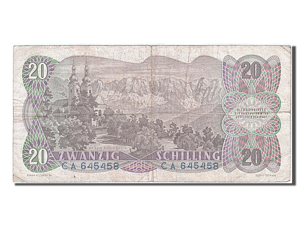 Austria, 20 Schilling, 1956, KM #136a, 1956-07-02, VF(30-35), CA 645458