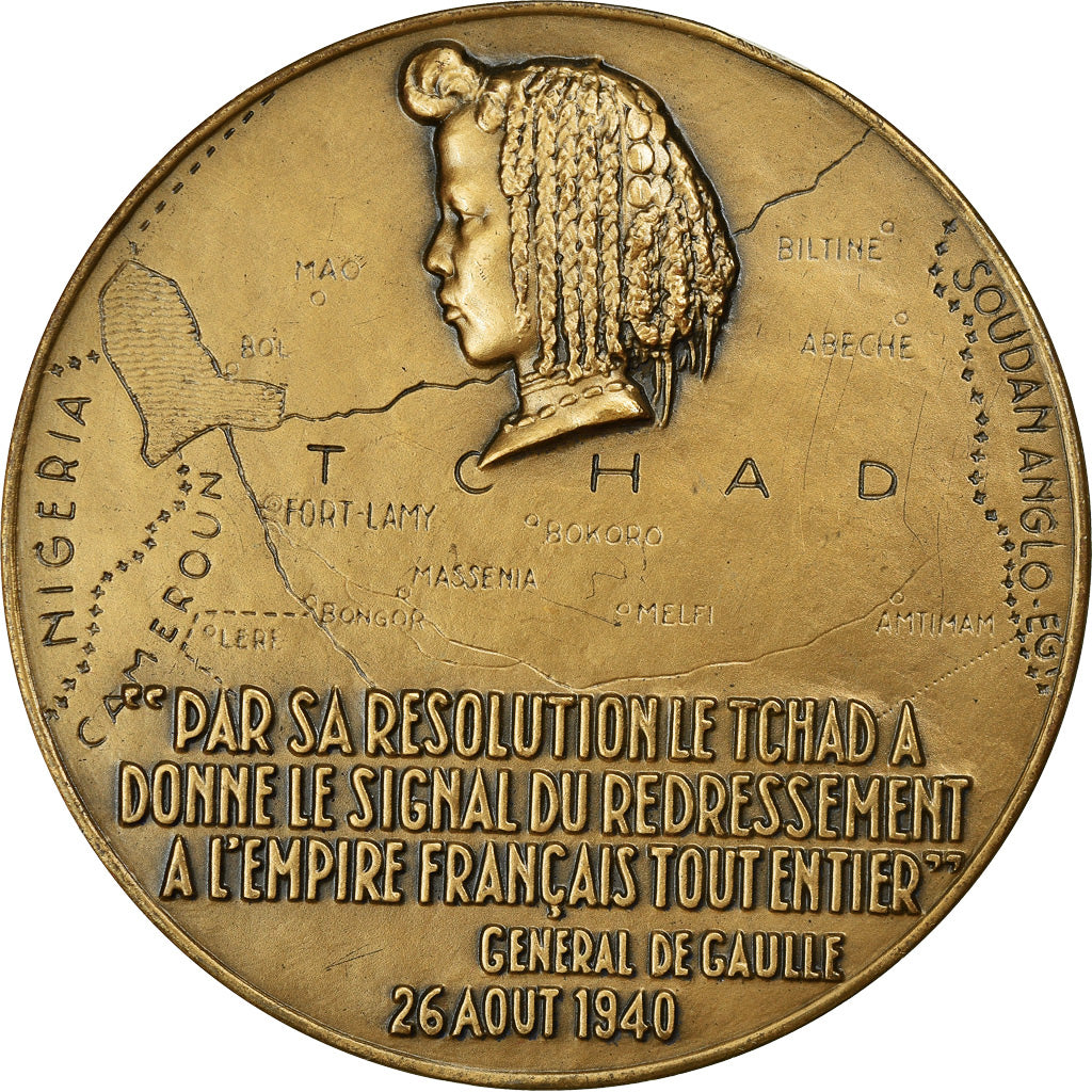 Chad, Médaille, Félix Eboué, Gouverneur Général de l'Afrique Équatoriale