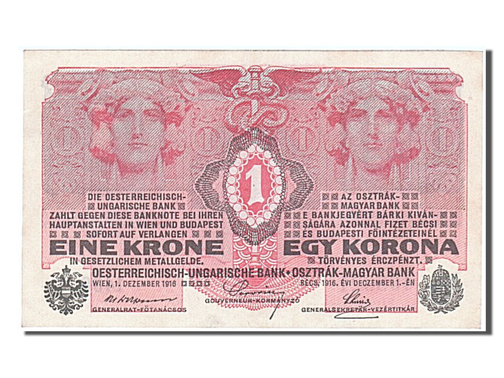 Austria, 1 Krone, 1916, KM #49, 1916-12-01, AU(55-58), 408321
