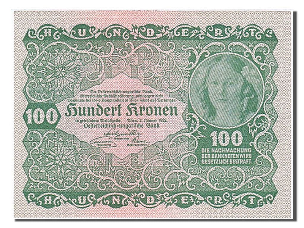 Austria, 100 Kronen, 1922, KM #77, 1922-01-02, UNC(63), 401727