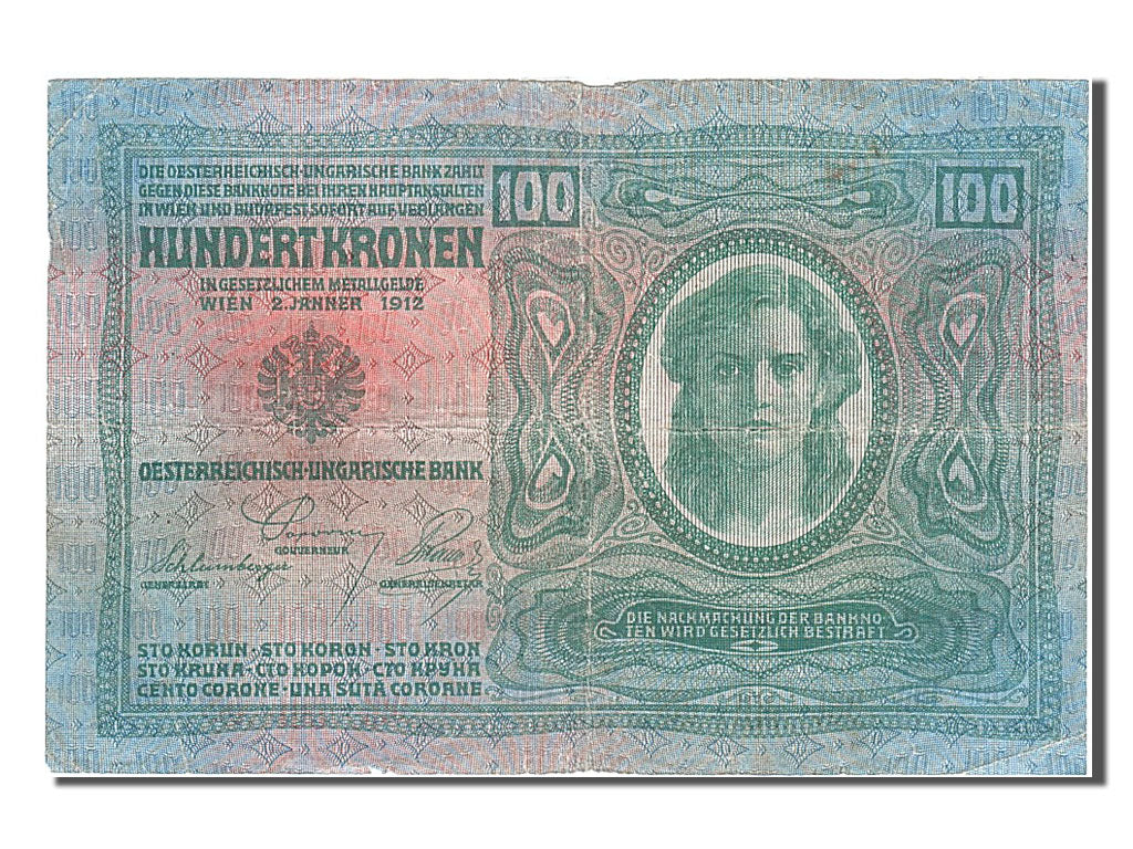 Austria, 100 Kronen, 1912, KM #55a, 1912-01-02, EF(40-45), 3827 98072