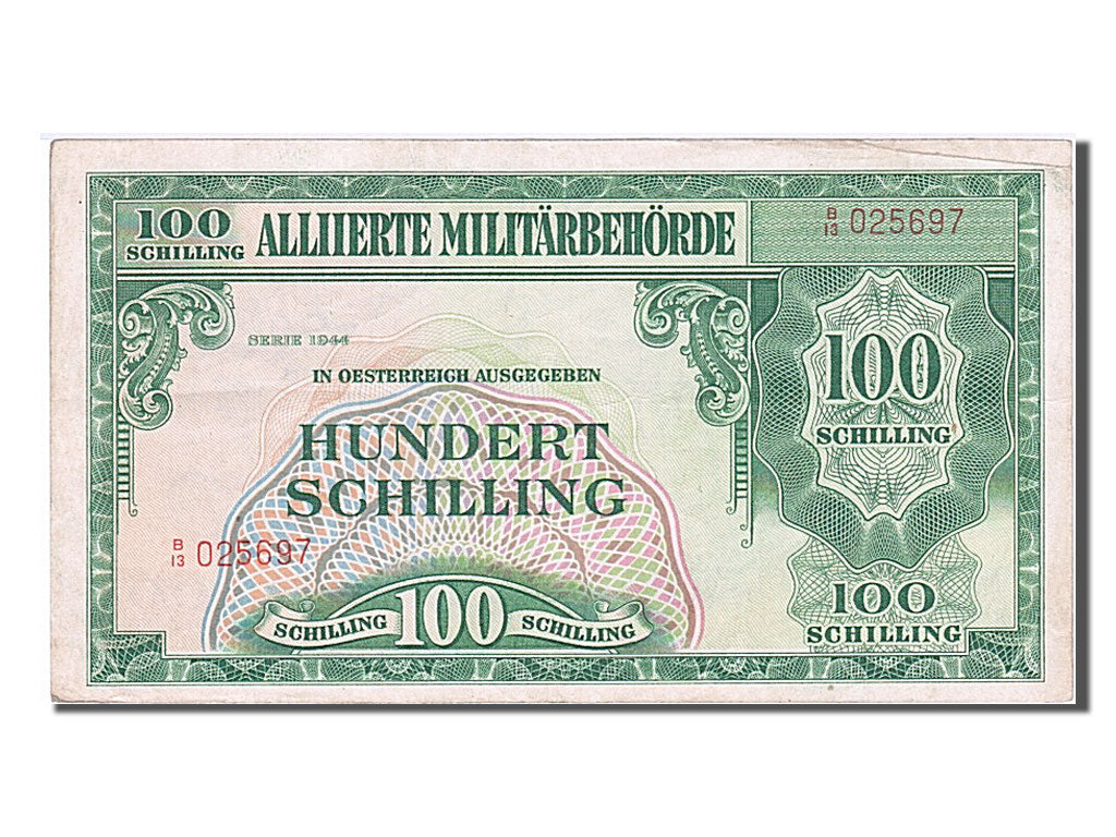 Austria, 100 Schilling, 1944, KM #110a, AU(50-53), B/13 025697