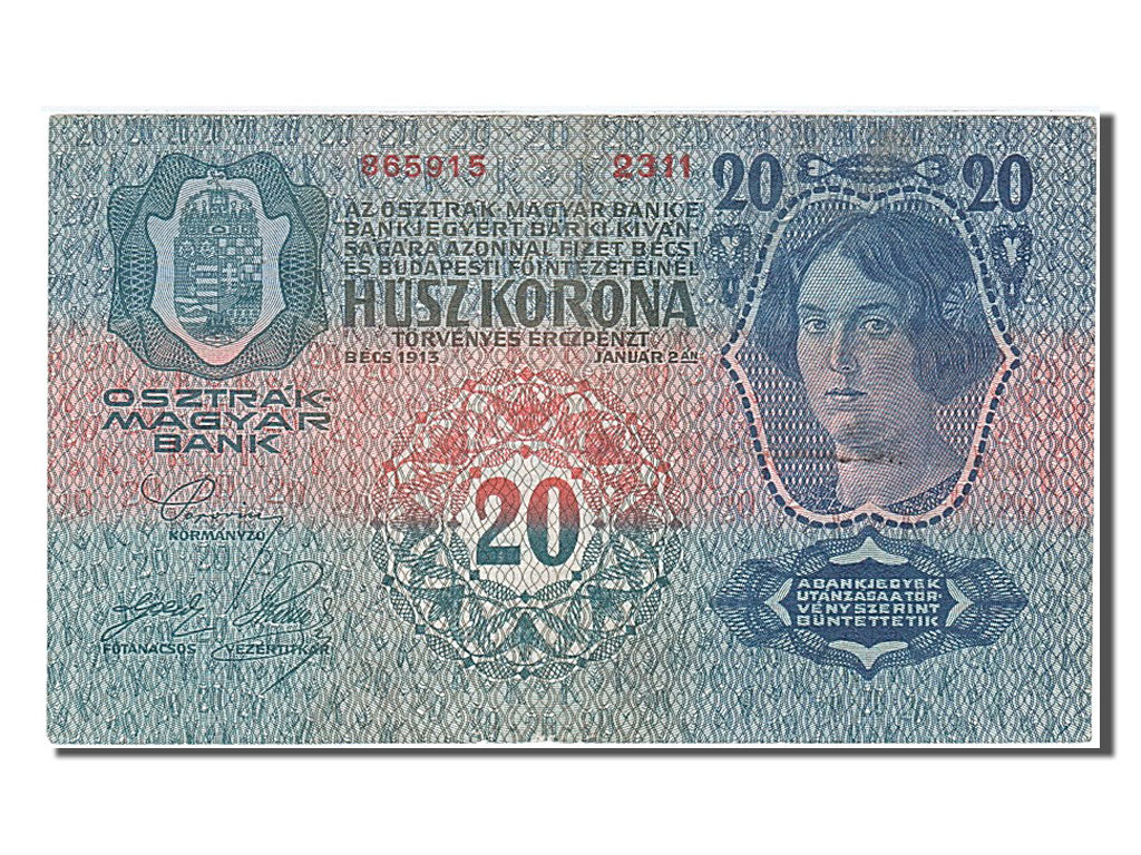 Austria, 20 Kronen, 1913, KM #13, 1913-01-02, AU(55-58), 865915 2311