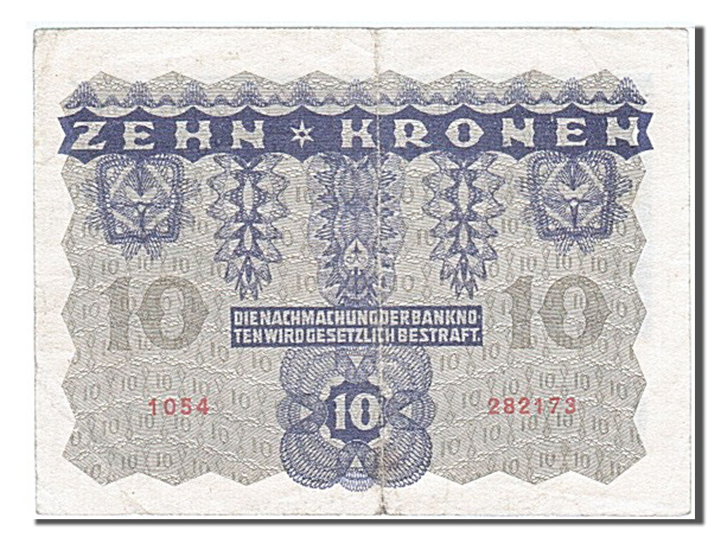 Banknote, Austria, 10 Kronen, 1922, 1922-01-02, EF(40-45)