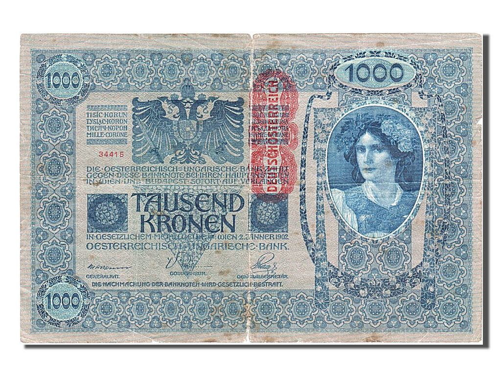 Banknote, Austria, 1000 Kronen, 1902, 1902-01-02, VF(20-25)