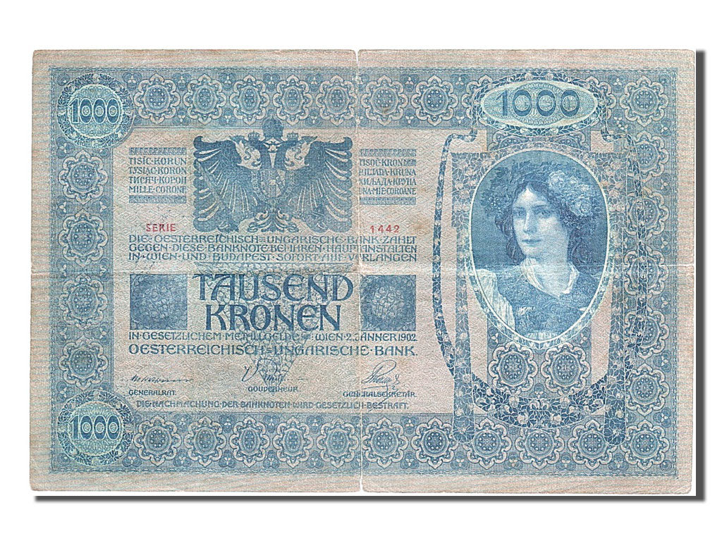 Banknote, Austria, 1000 Kronen, 1902, 1902-01-02, VF(30-35)