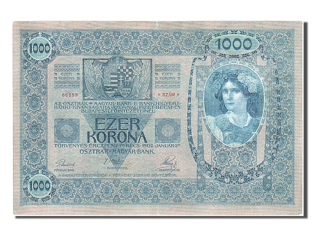 Austria, 1000 Kronen, 1902, KM #57a, 1902-01-02, AU(55-58), 1251