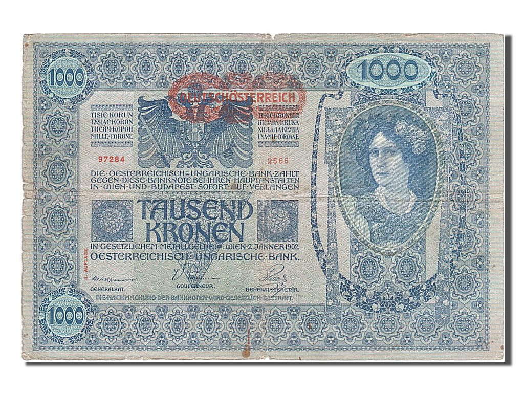 Austria, 1000 Kronen, 1902, KM #8a, 1902-01-02, VF(30-35), 97284 2566