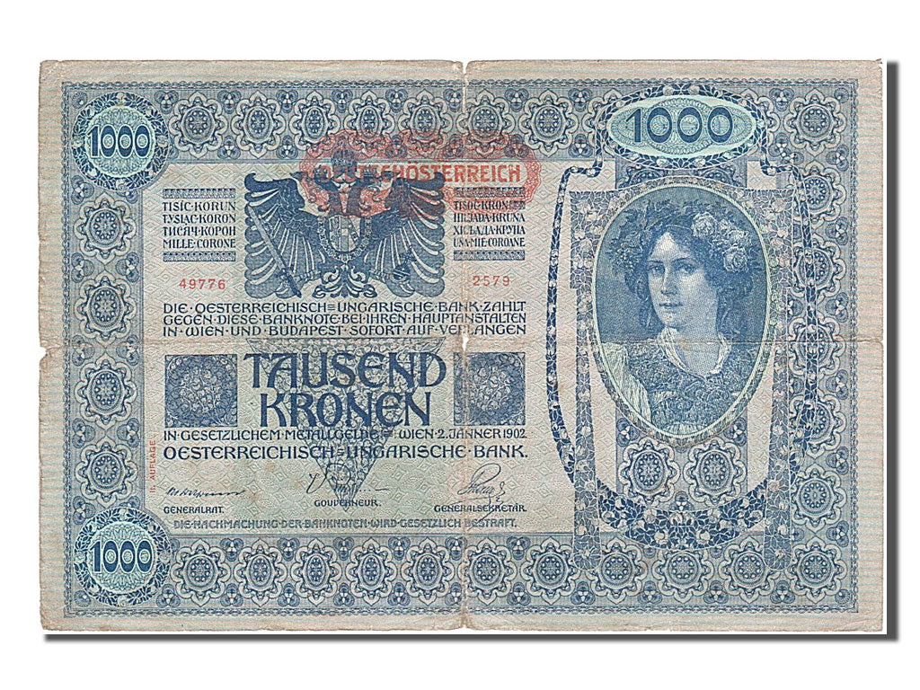 Banknote, Austria, 1000 Kronen, 1902, 1902-01-02, VF(30-35)