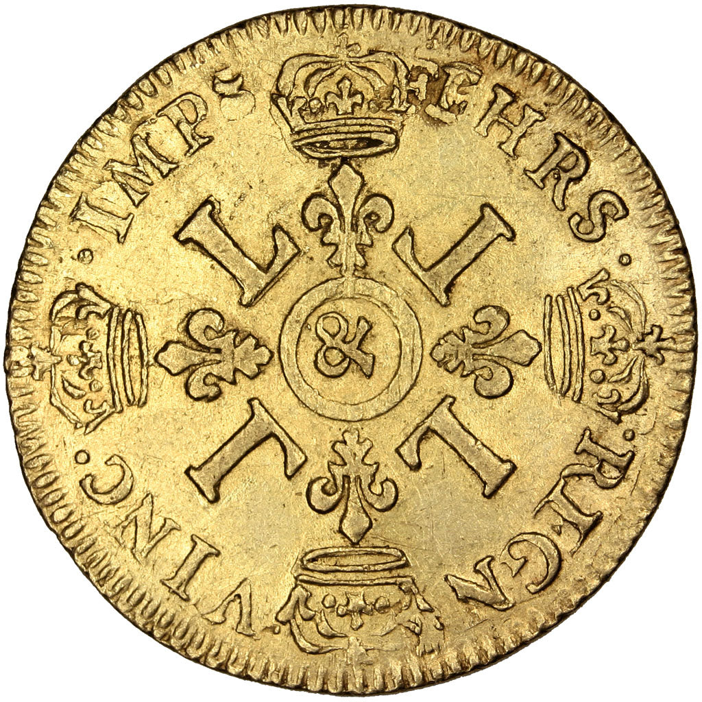 FRANCE, Louis d'Or, 1693, Aix en Provence, AU(55-58), Gold, Gadoury #252, 6.71