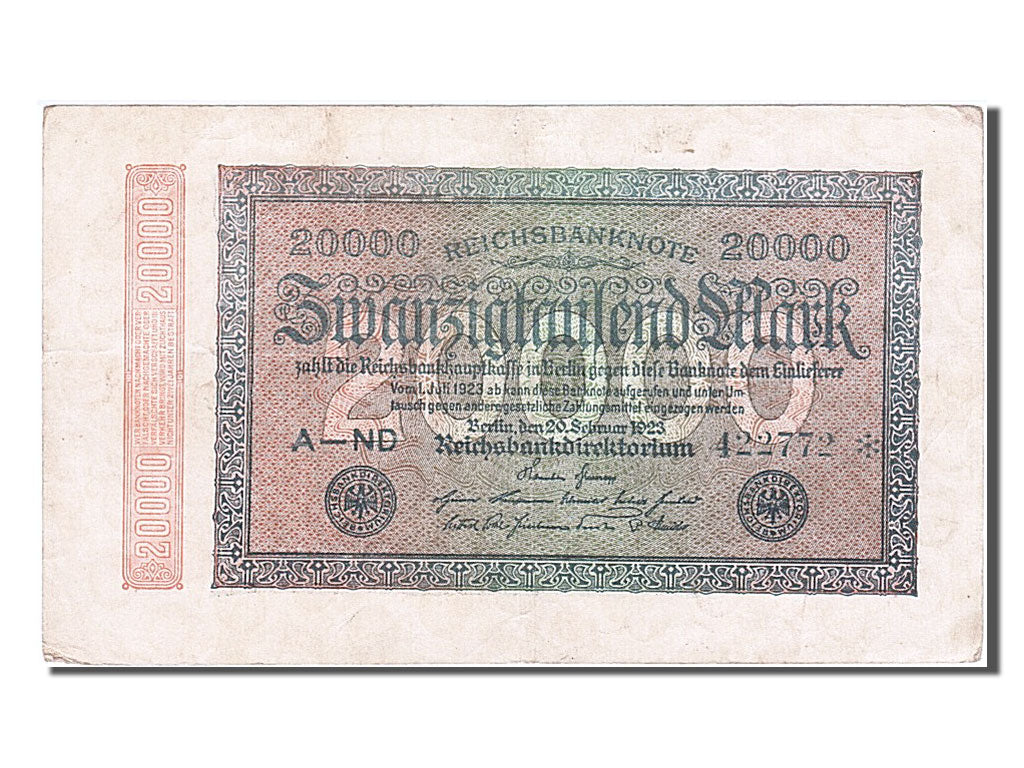 Banknote, Germany, 20,000 Mark, 1923, 1923-02-20, EF(40-45)