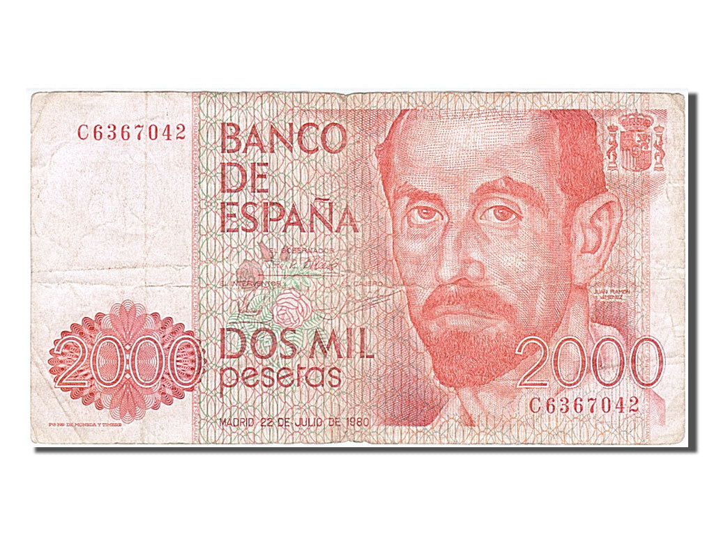 Banknote, Spain, 2000 Pesetas, 1980, 1980-07-22, VF(30-35)