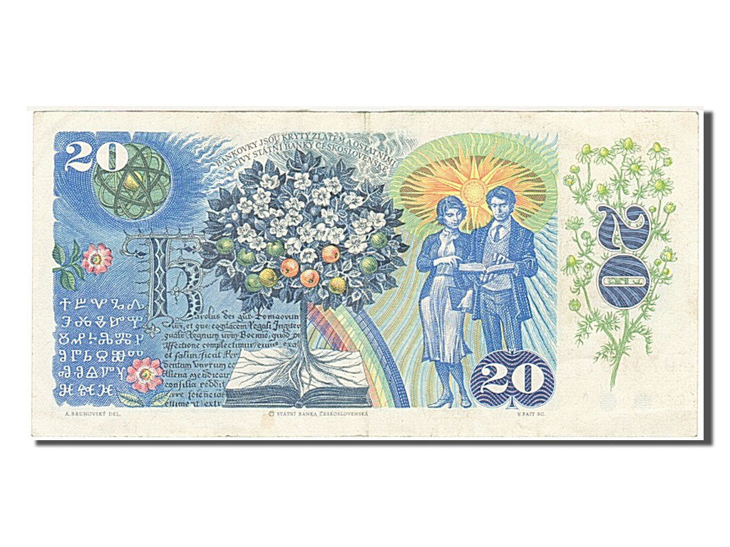 Czechoslovakia, 20 Korun, 1988, KM #95, AU(55-58), H68 071887