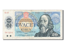 Banknote, Czechoslovakia, 20 Korun, 1988, AU(50-53)