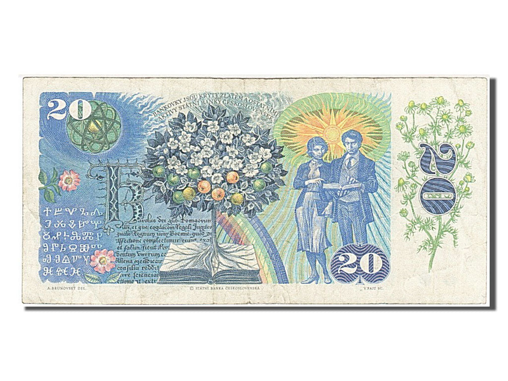 Banknote, Czechoslovakia, 20 Korun, 1988, AU(50-53)