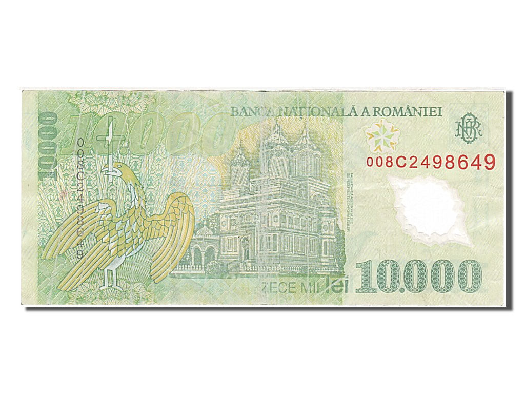 Banknot, Rumunia, 10,000 Lei, 2000, VG(8-10)