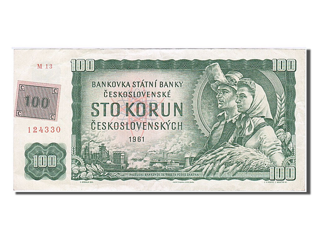 Czechoslovakia, 100 Korun, 1961, KM #91c, EF(40-45), 124330