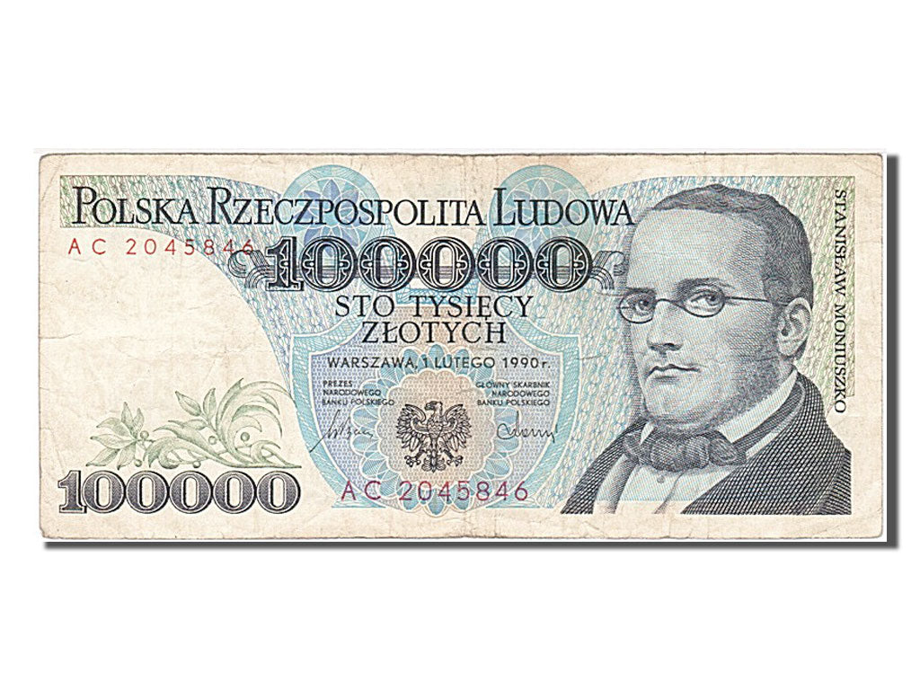 Pologne, 100 000 Zlotych, type Stanislaw Moniuszko