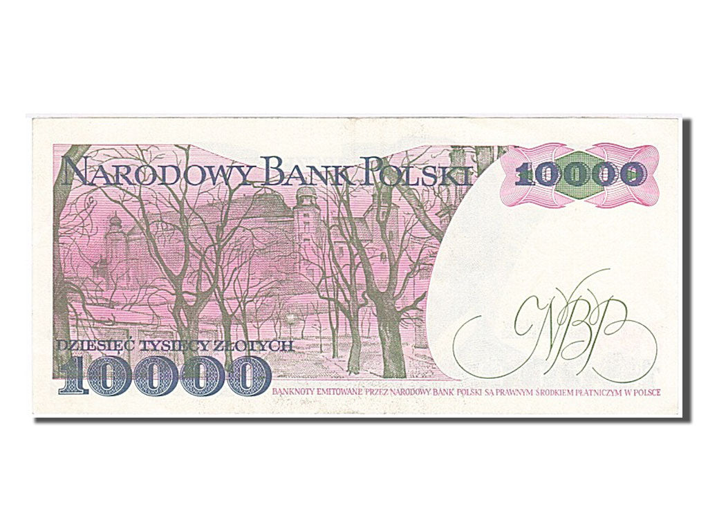 Poland, 10,000 Zlotych, 1988, KM #151b, 1988-12-01, AU(55-58), BK 1268355