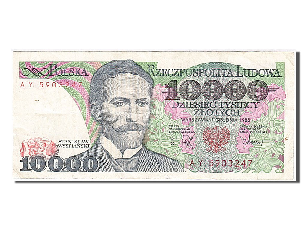 Billet, Pologne, 10,000 Zlotych, 1988, 1988-12-01, TB